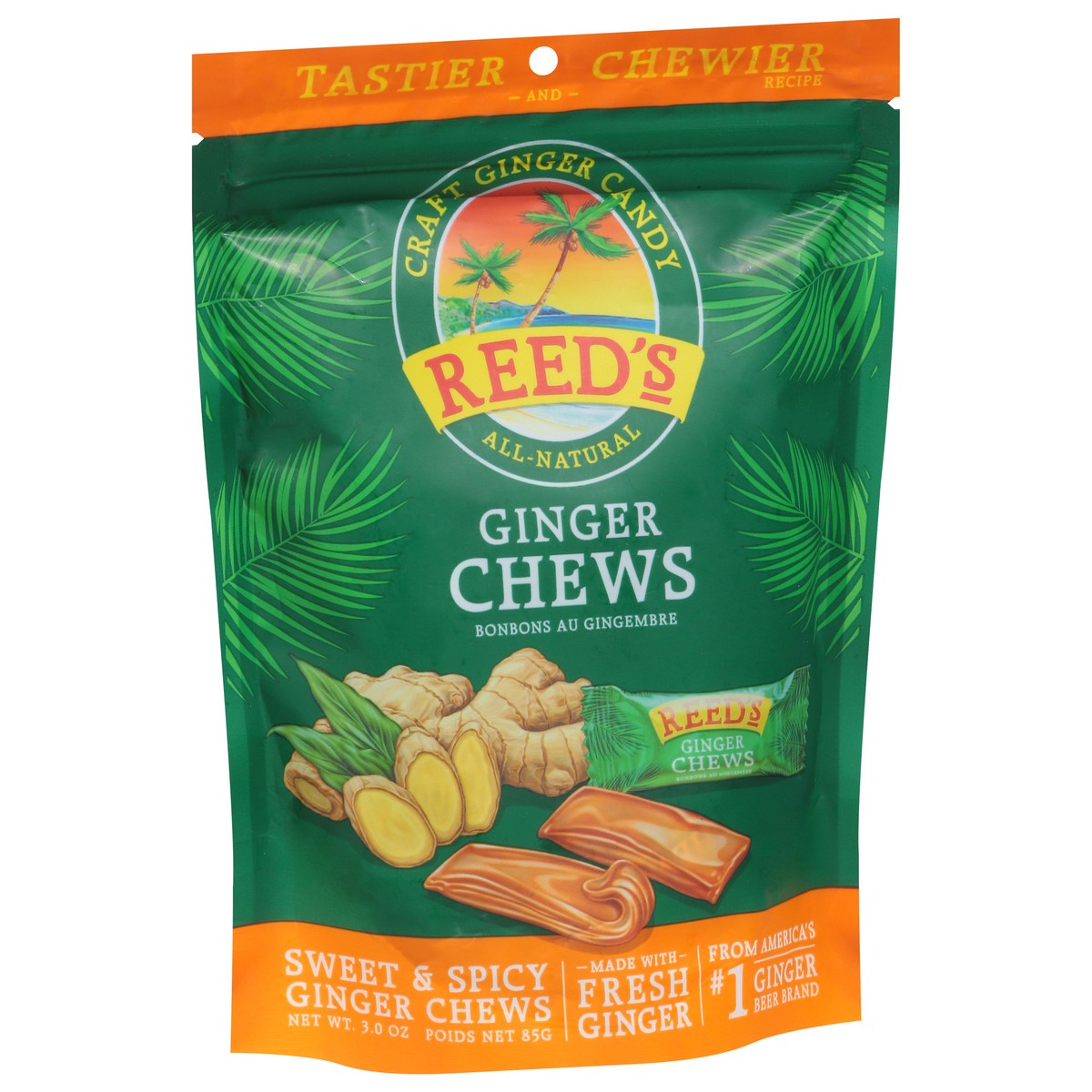 slide 4 of 4, Reed's Sweet & Spicy Ginger Chews 3.0 oz, 3 oz