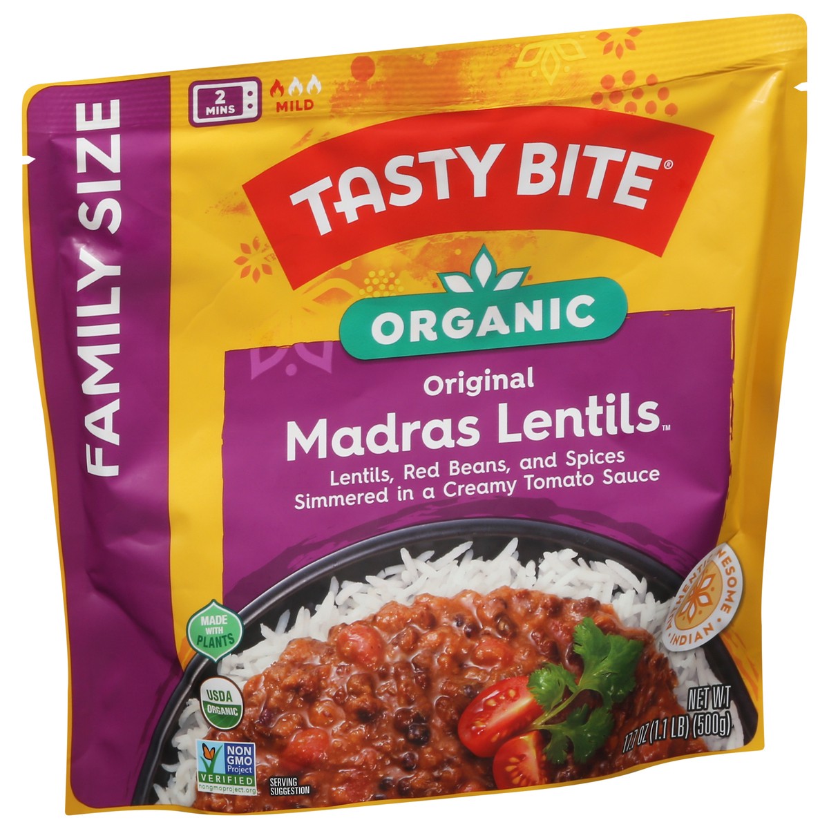 slide 3 of 9, Tasty Bite Organic Original Madras Lentils 17.7 oz, 17.7 oz