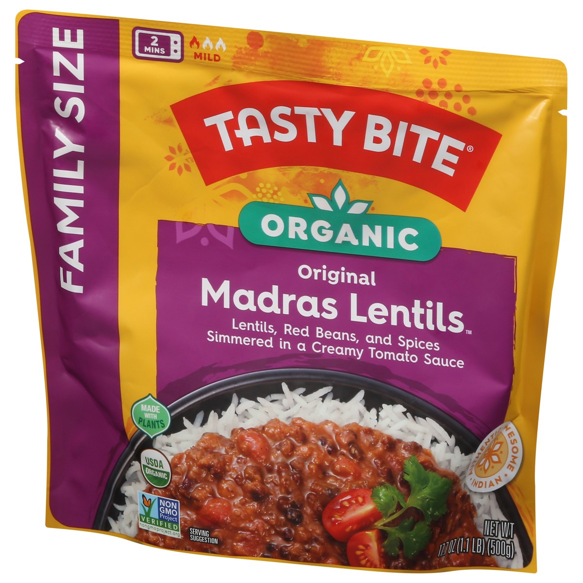 slide 2 of 9, Tasty Bite Organic Original Madras Lentils 17.7 oz, 17.7 oz