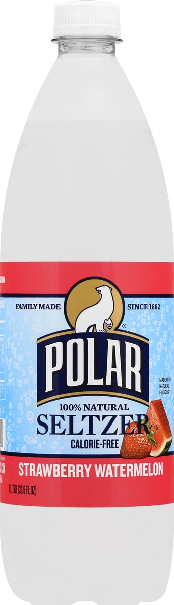 slide 10 of 13, Polar 100% Natural Strawberry Watermelon Seltzer - 1 l, 1 liter