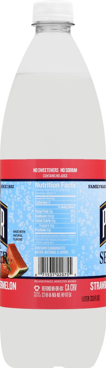 slide 9 of 13, Polar 100% Natural Strawberry Watermelon Seltzer - 1 l, 1 liter