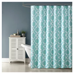 Room & Retreat Trellis Shower Curtain, Turquoise