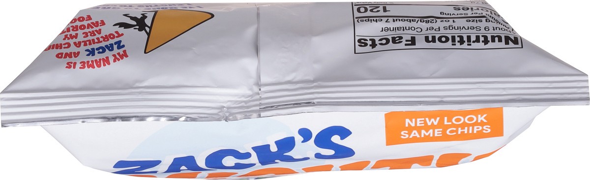 slide 4 of 13, Zack's Mighty Organic Nacho Tortilla Chips 9 oz, 9 oz