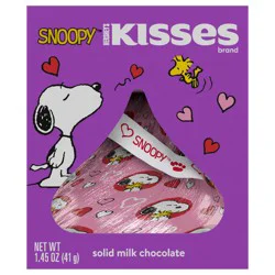 Hershey's Kisses Milk Chocolate Snoopy and Friends, Valentine's Candy Gift Box, 1.45 oz