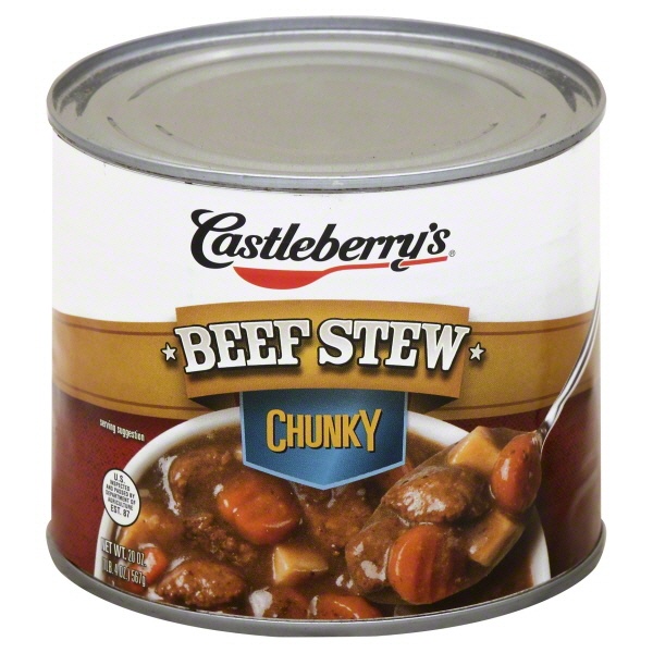 slide 1 of 1, Castleberry's Chunky Beef Stew, 40 oz