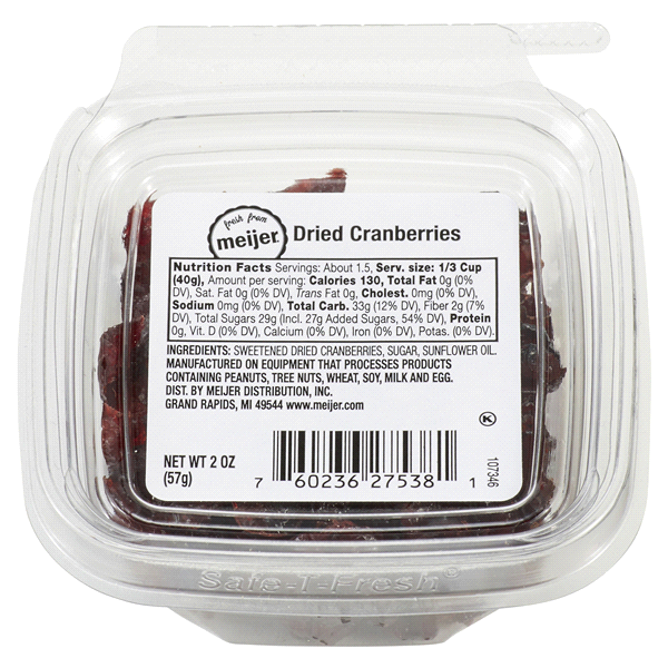 slide 1 of 1, Meijer Dried Cranberries, 2 oz