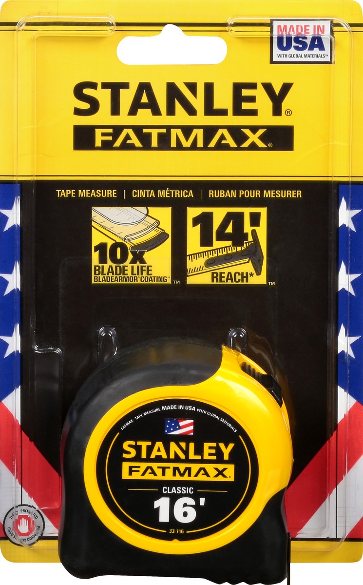 slide 3 of 11, STANLEY FatMax Classic 16 Foot Tape Measure 1 ea, 1 ct
