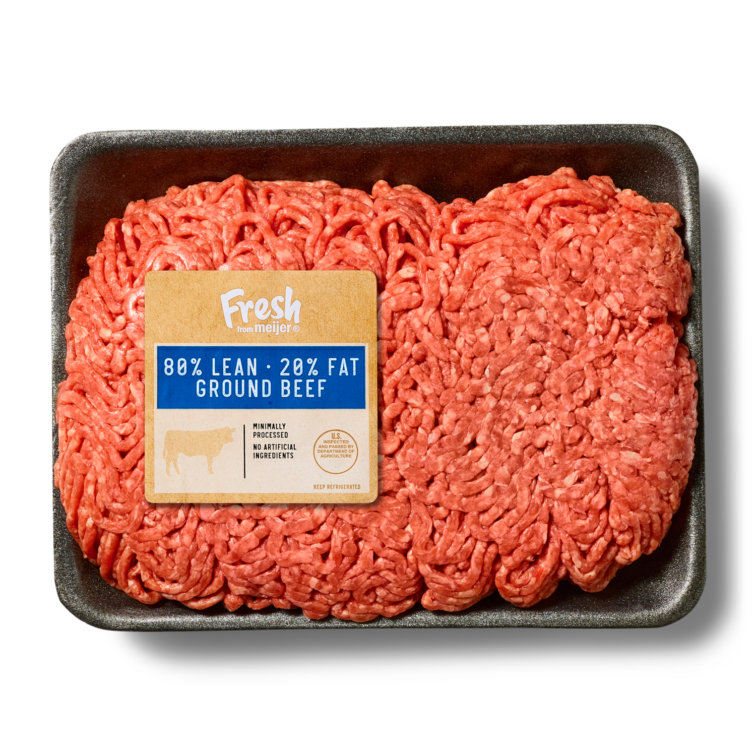 slide 1 of 4, Fresh from Meijer 80/20 Ground Beef Family Pack, per lb