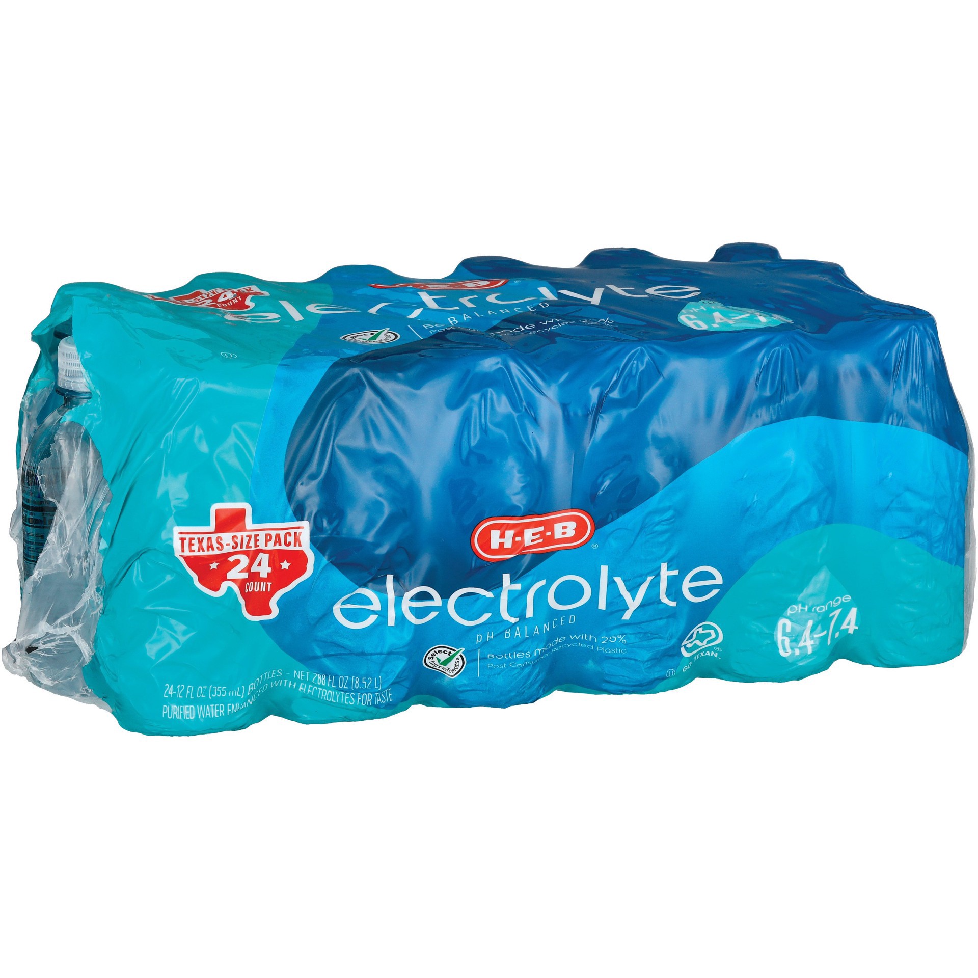 slide 1 of 1, H-E-B Electrolyte Water 24-pk Cans – Texas-Size Pack, 12 oz