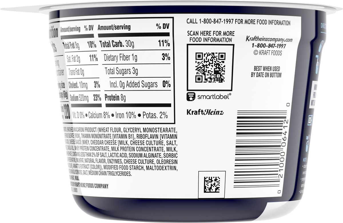 slide 6 of 9, Kraft Deluxe White Cheddar Macaroni & Cheese Easy Microwavable Dinner, 2.39 oz Cup, 2.39 oz