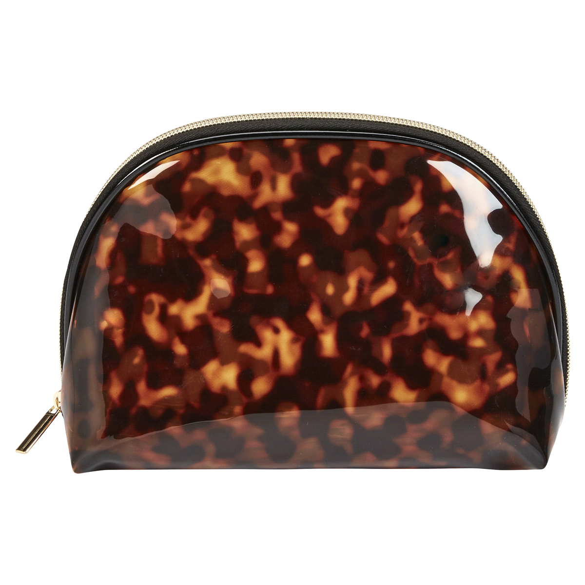 slide 1 of 4, Sophia Joy Round Top Cosmetic Bag - Tortoise, 1 ct