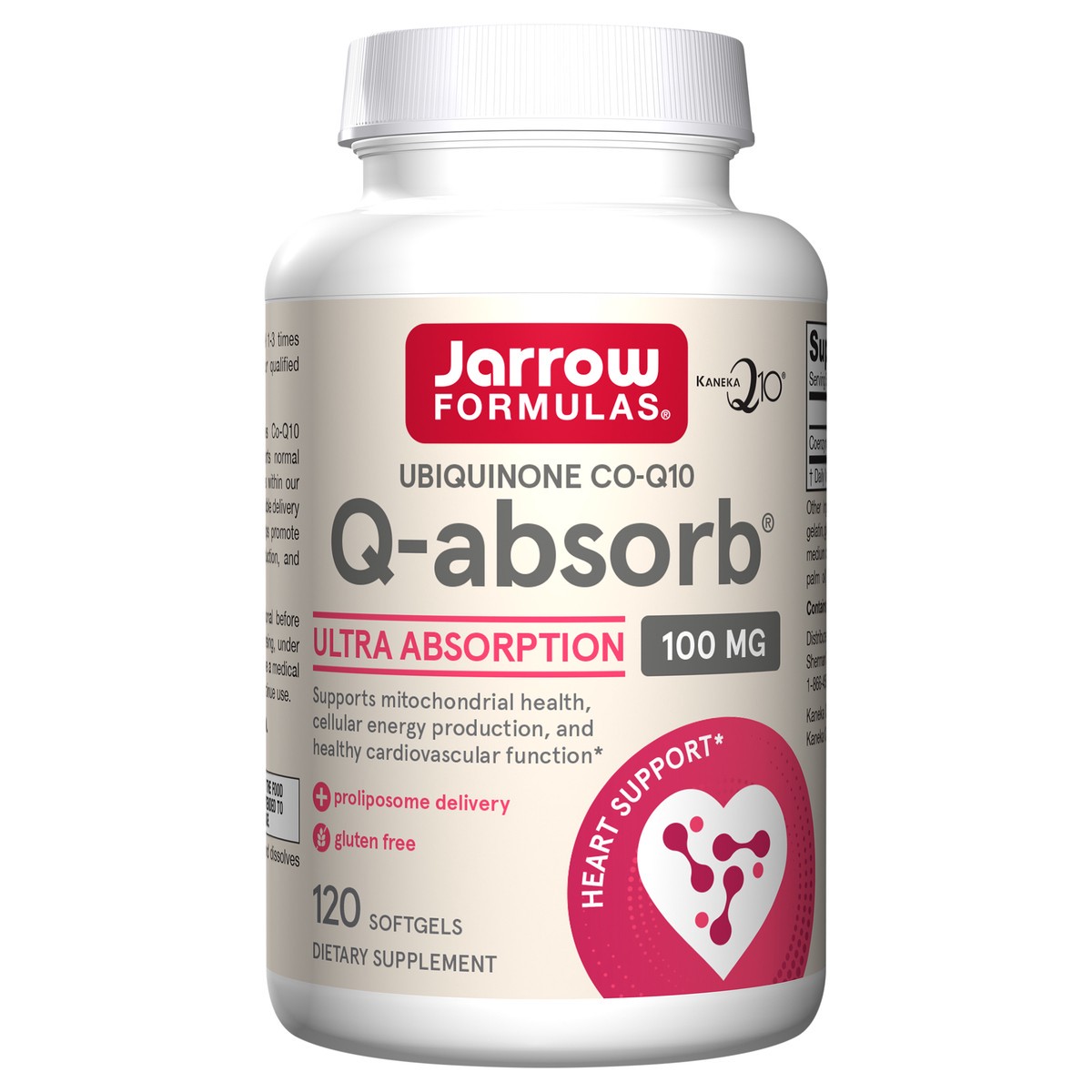 slide 1 of 1, Jarrow Formulas Q-absorb Co-Q10 100 mg - 120 Softgels - Dietary Supplement - Antioxidant Support for Mitochondrial Energy Production & Cardiovascular Health - Up to 120 Servings , 120 ct