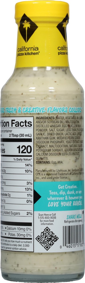 slide 11 of 13, California Pizza Kitchen Herb Ranch Dressing 12 fl oz, 12 fl oz