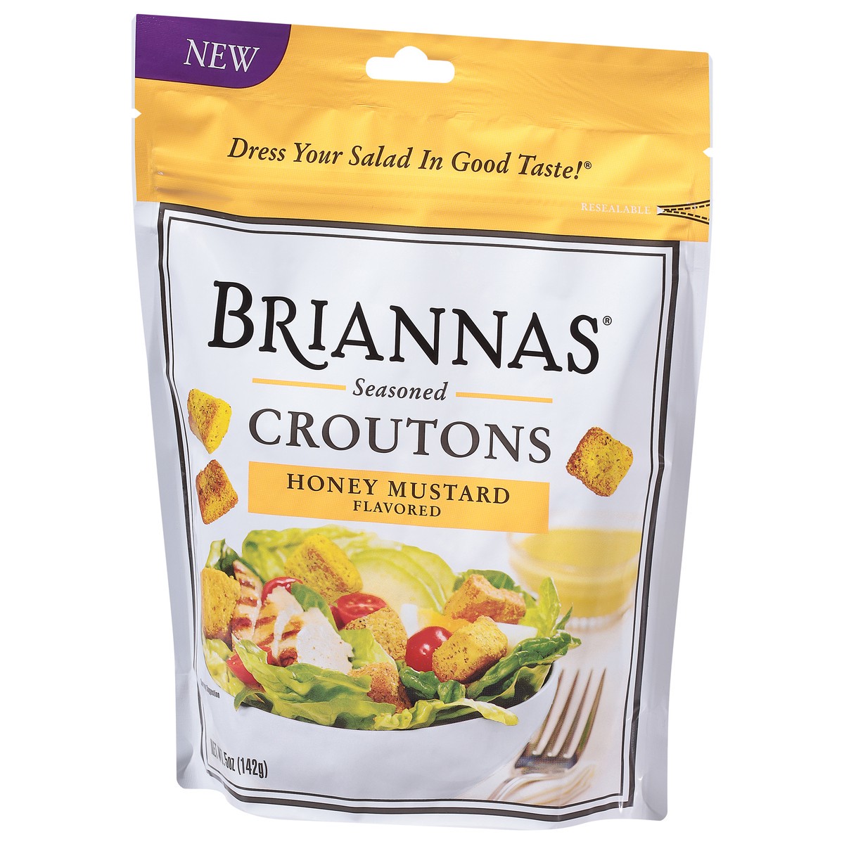 slide 3 of 9, BRIANNAS Croutons Honey Mustard, 5 oz