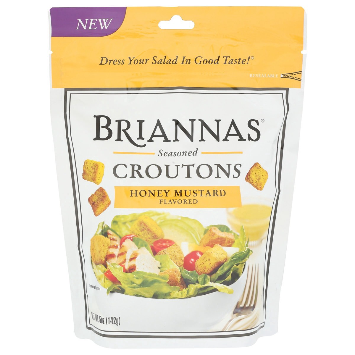 slide 1 of 9, BRIANNAS Croutons Honey Mustard, 5 oz