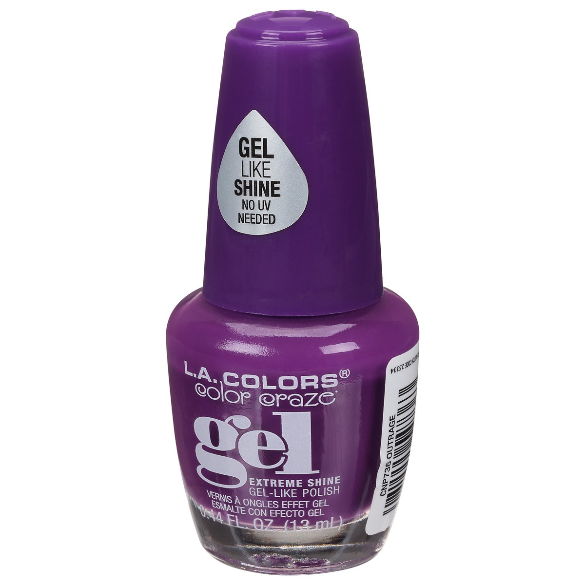 slide 8 of 9, L.A. Colors Color Craze CNP736 Outrage Gel Extreme Shine Nail Polish 0.44 fl oz, 0.44 fl oz