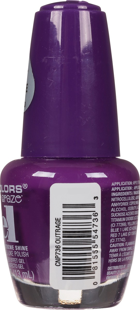 slide 3 of 9, L.A. Colors Color Craze CNP736 Outrage Gel Extreme Shine Nail Polish 0.44 fl oz, 0.44 fl oz