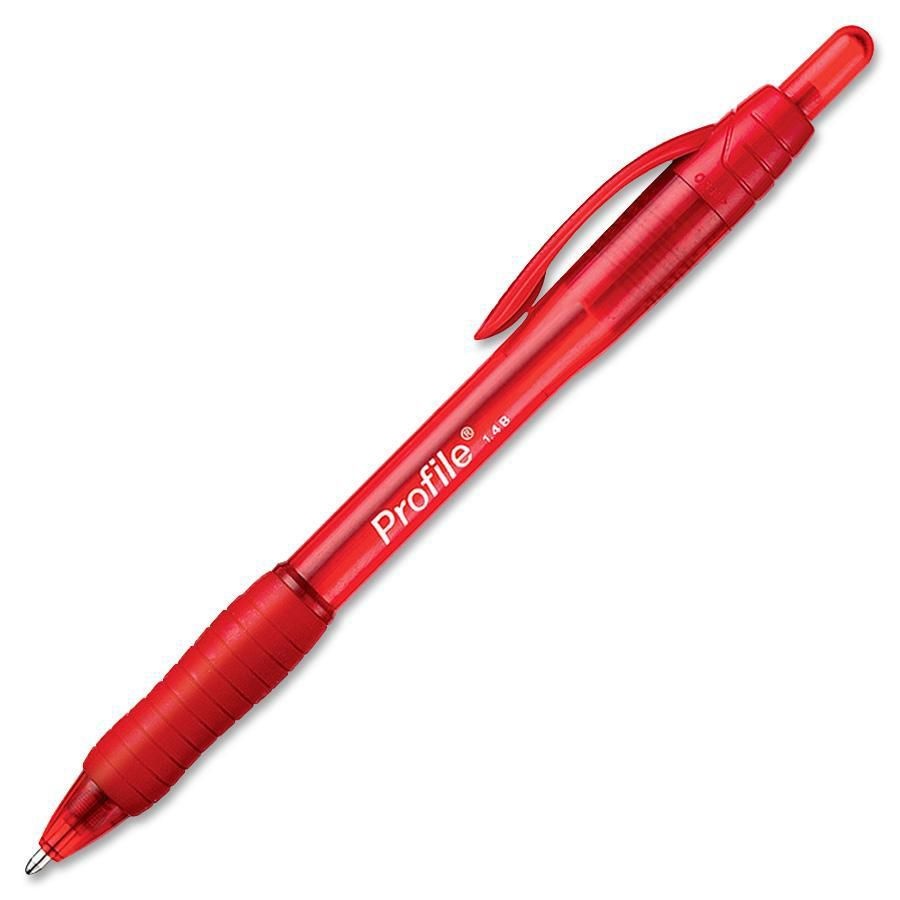 slide 3 of 3, Paper Mate Profile Retractable Ballpoint Pen, Bold Point, 1.4 Mm, Red Ink, 1 ct