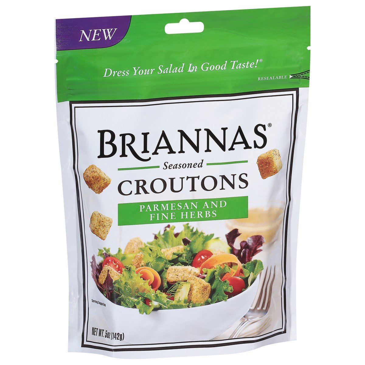 slide 5 of 9, BRIANNAS Parmesean And Herbs Croutons, 5 oz