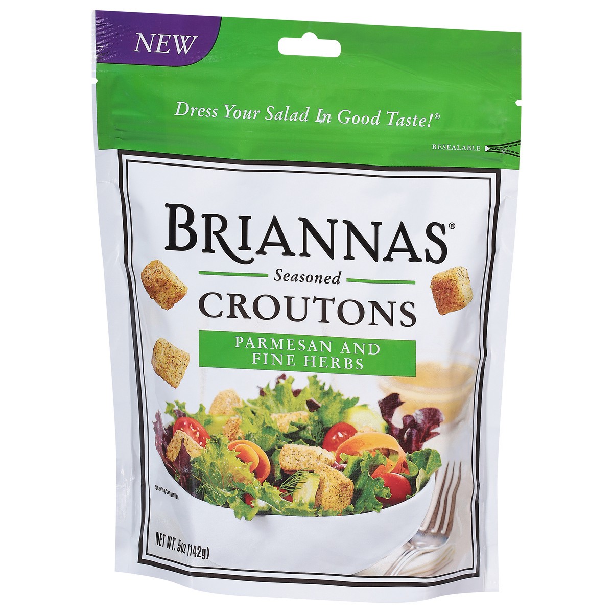 slide 8 of 9, BRIANNAS Parmesean And Herbs Croutons, 5 oz