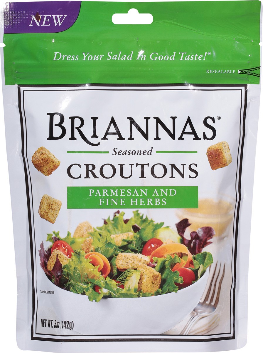 slide 7 of 9, BRIANNAS Parmesean And Herbs Croutons, 5 oz