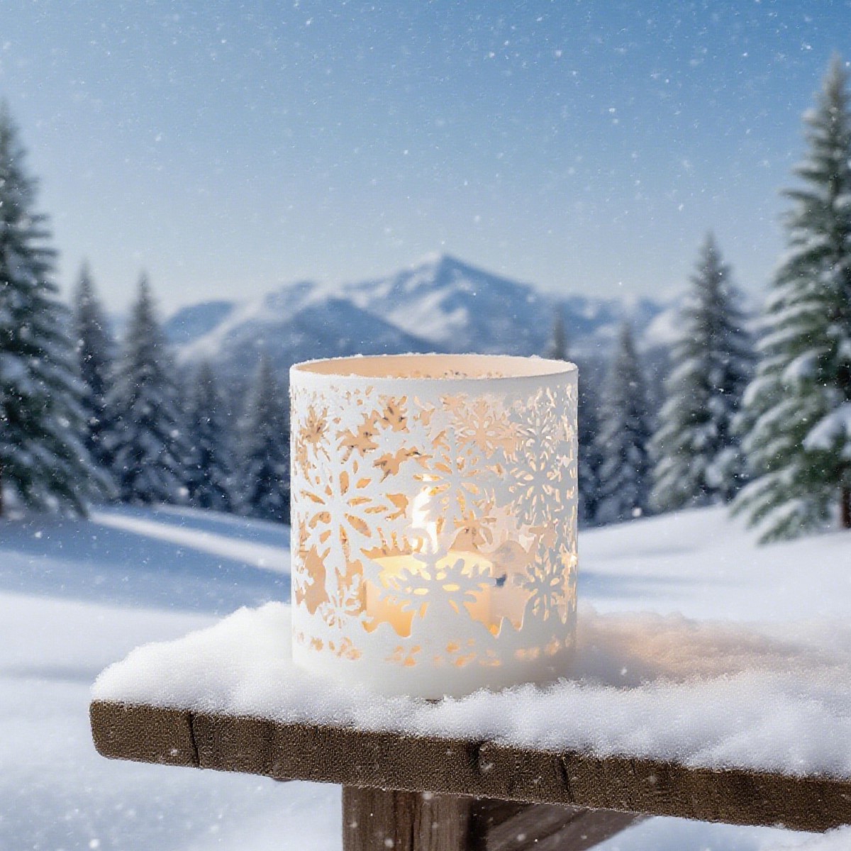 slide 2 of 3, 4.25" White Metal Snowflake Candle Holder By Ashland, 4 in x 4 in x 4.25 in