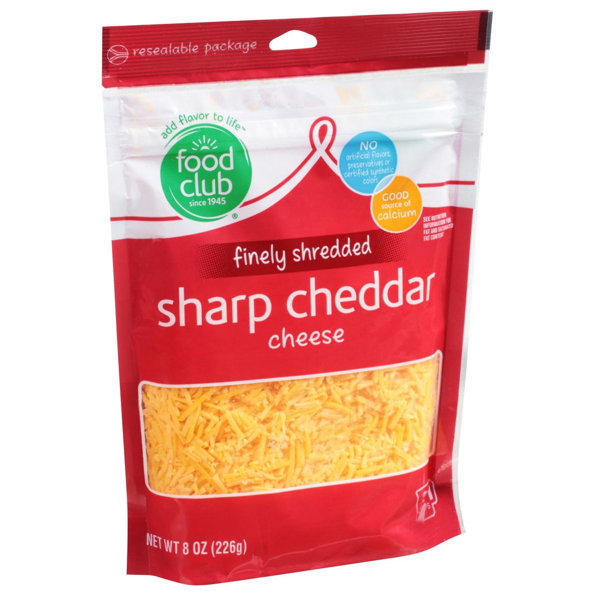 slide 5 of 14, Food Club Sharp Cheddar Shredded Cheese 16 oz, 16 oz