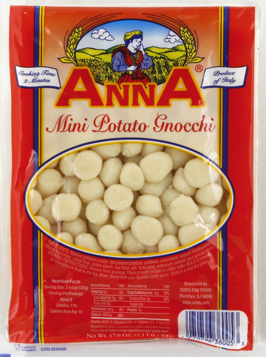 slide 5 of 5, Anna Mini Potato Gnocchi, 17.6 oz