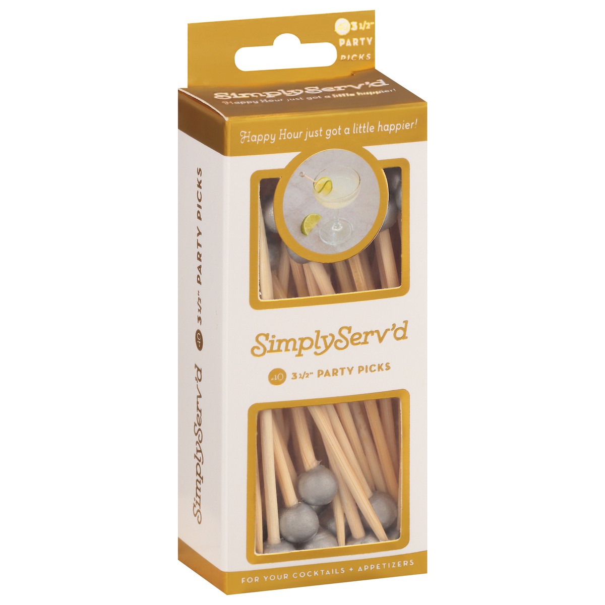 slide 4 of 9, Sophistiplate SimplyServ'd 3-1/2 Inch Party Picks 40 ea, 40 ct