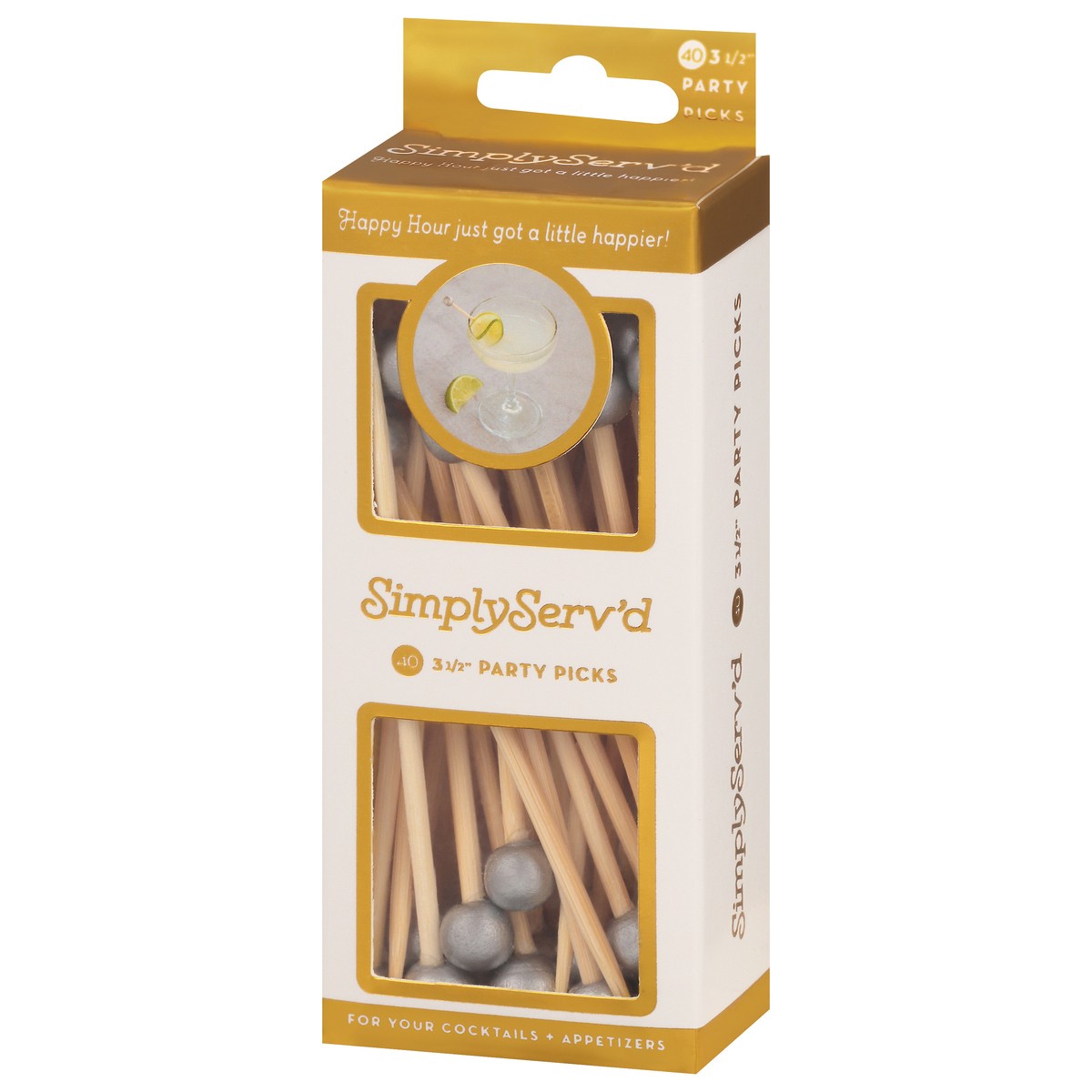 slide 2 of 9, Sophistiplate SimplyServ'd 3-1/2 Inch Party Picks 40 ea, 40 ct