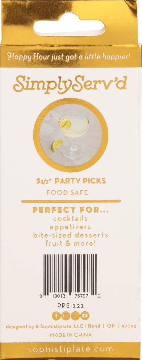 slide 3 of 9, Sophistiplate SimplyServ'd 3-1/2 Inch Party Picks 40 ea, 40 ct
