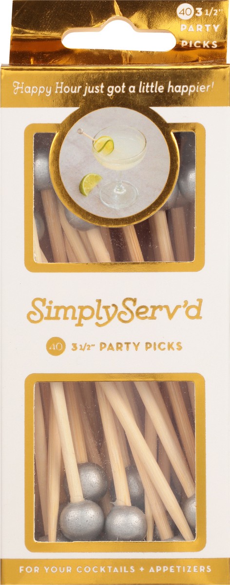 slide 5 of 9, Sophistiplate SimplyServ'd 3-1/2 Inch Party Picks 40 ea, 40 ct