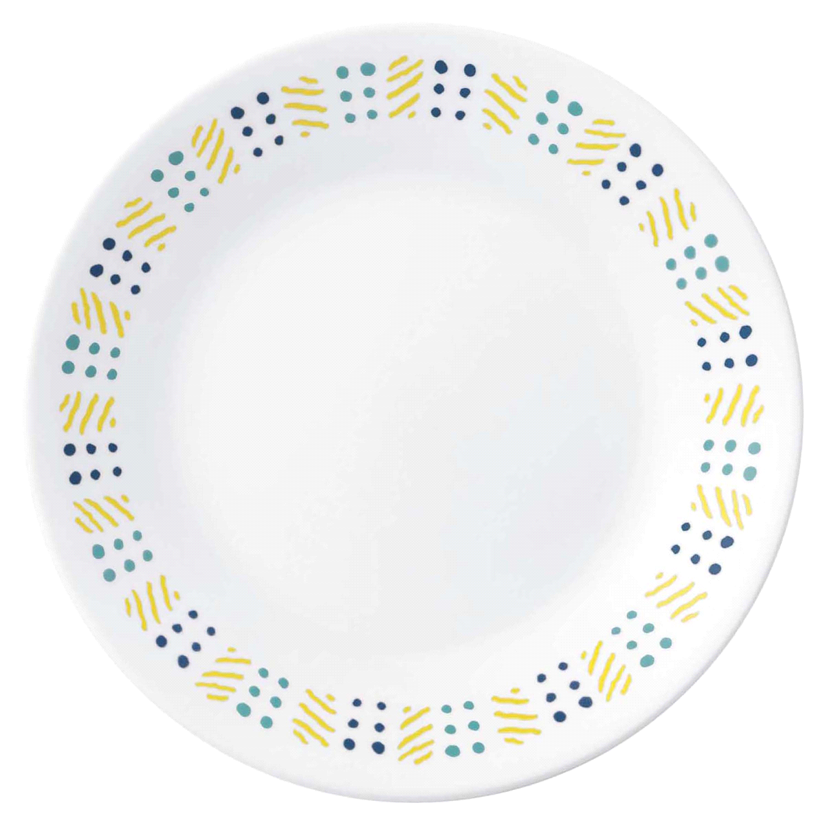 slide 1 of 1, Corelle Key West Plate - White/Blue/Yellow, 6.75 in