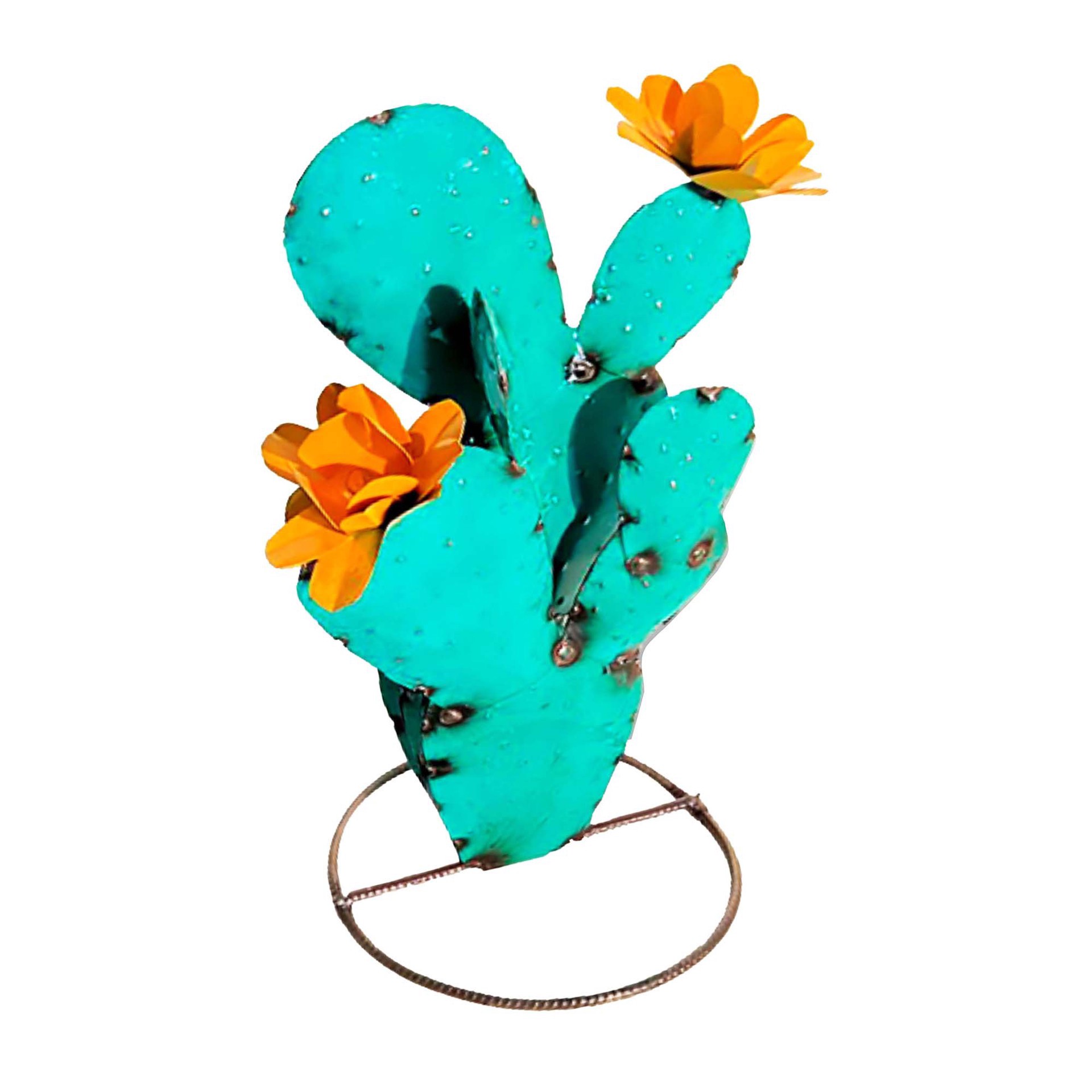 slide 1 of 1, Creative Decor Sourcing Small Metal Prickley Cactus Dcor, 15 in x 20 in