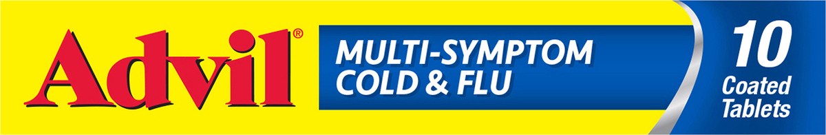 slide 6 of 9, Advil Multi Symptom Cold Flu Relief, 10 ct