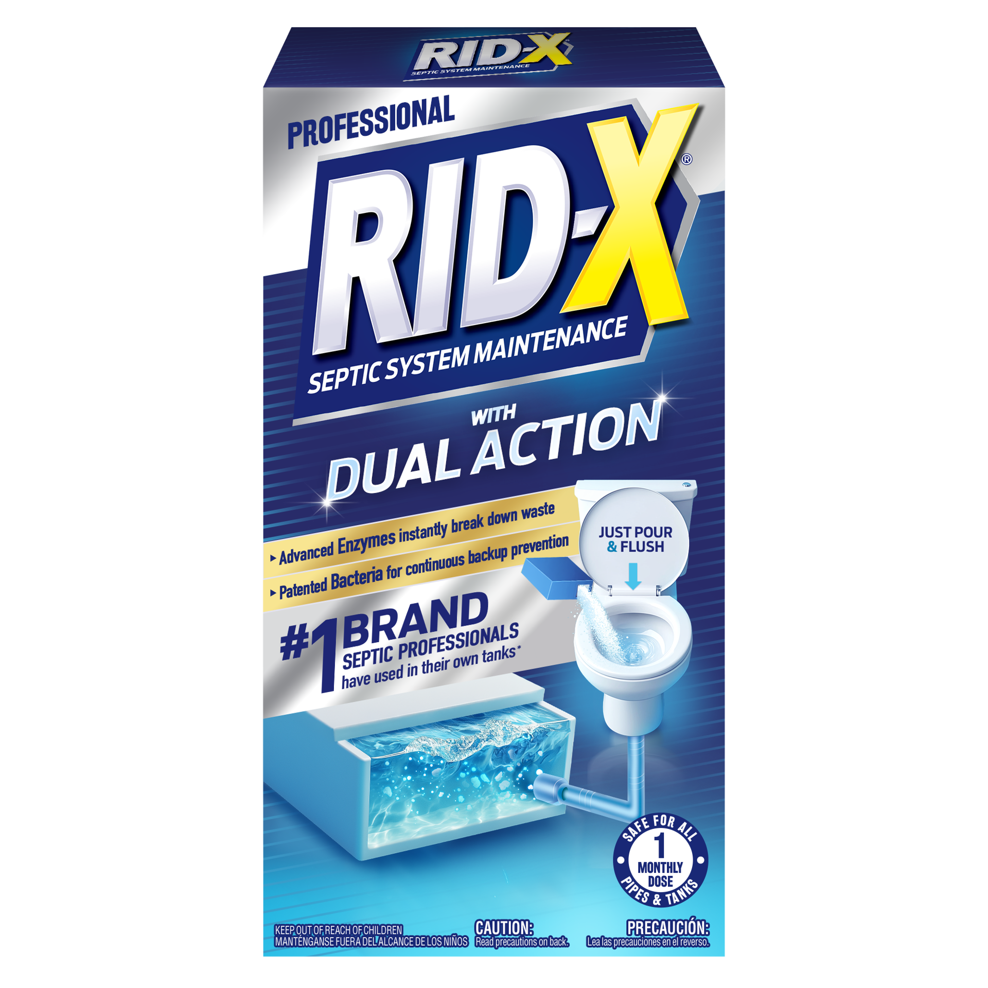 slide 1 of 4, Rid-X Pro Septic System Maintenance Powder 10 -oz Septic Cleaner, 1 ct