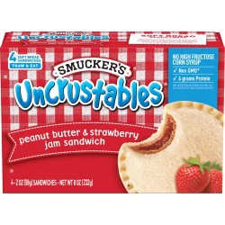 Smucker's Uncrustables Peanut Butter & Strawberry Jam Sandwich