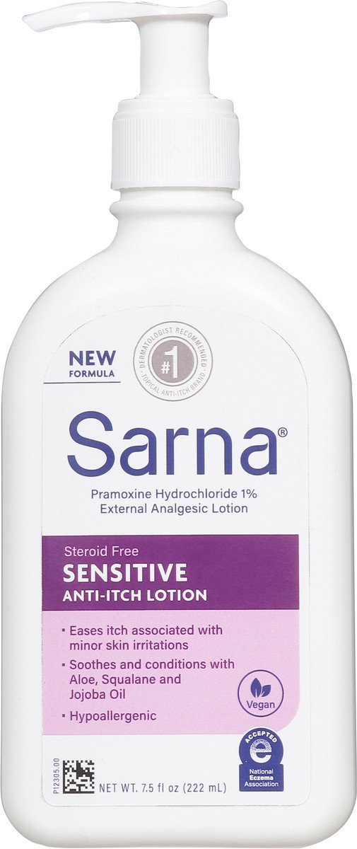 slide 12 of 14, Sarna Anti-Itch Sensitive Steroid Free Lotion 7.5 fl oz, 7.5 fl oz