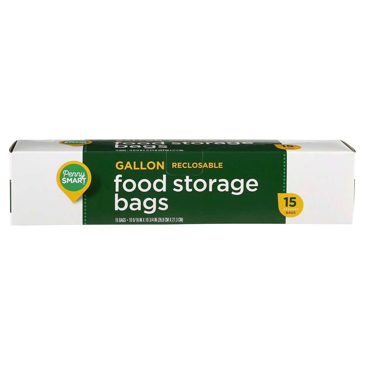 slide 1 of 5, Penny Smart Re-Closable Single Zipper Storage Bags, 15 ct; 1 gal