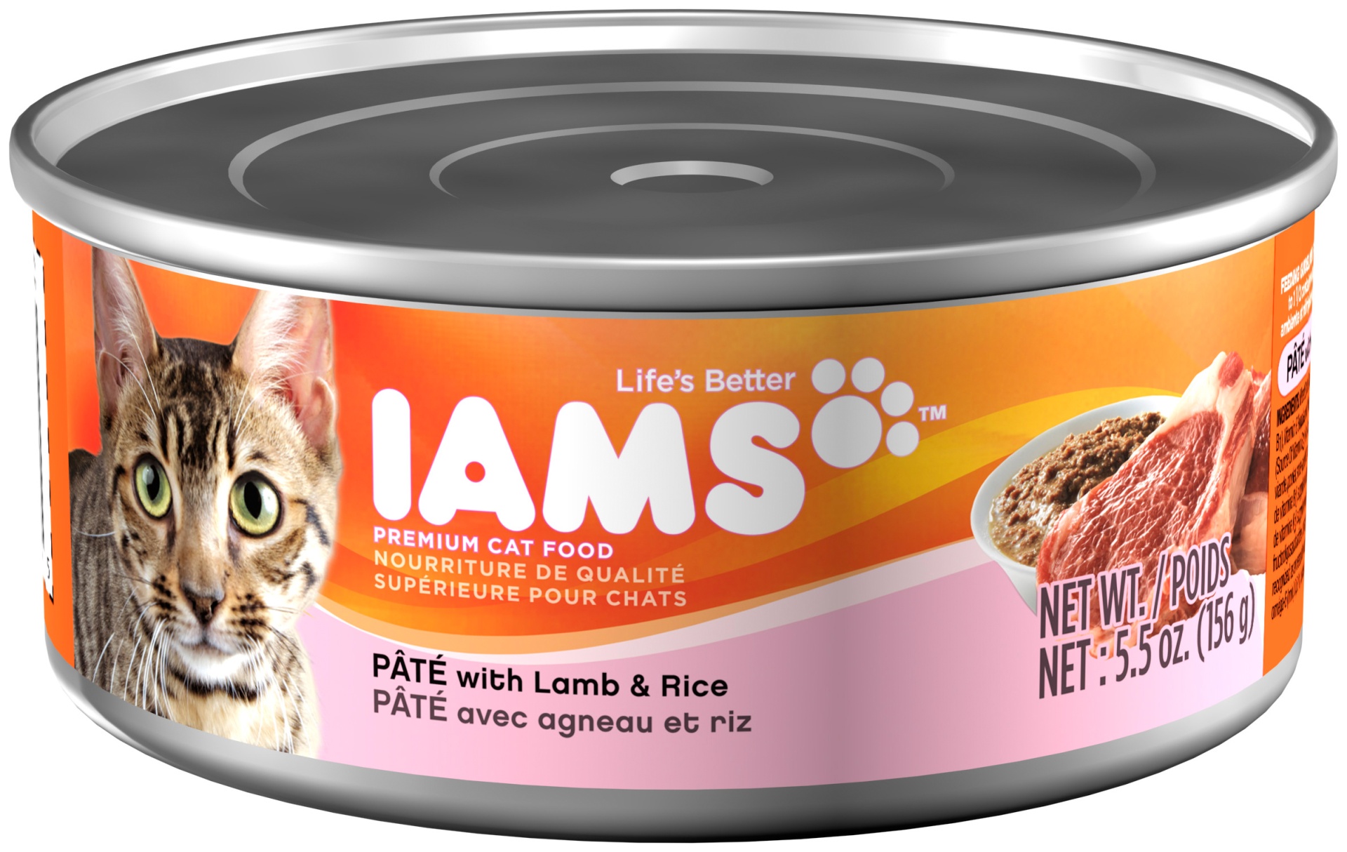 slide 1 of 1, IAMS Pate with Lamb & Rice Cat Food, 5.5 oz