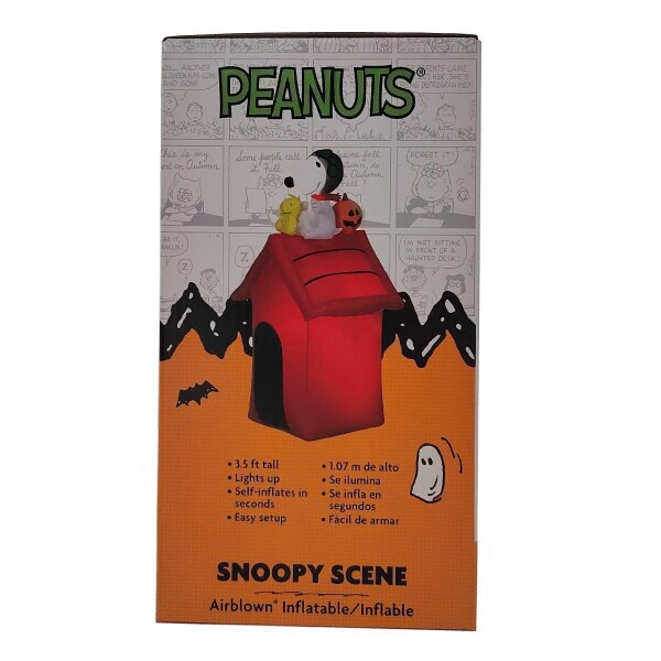 slide 9 of 29, Airblown-Snoopy as Flying Ace on Doghouse-SM-Peanuts, 42.13 in