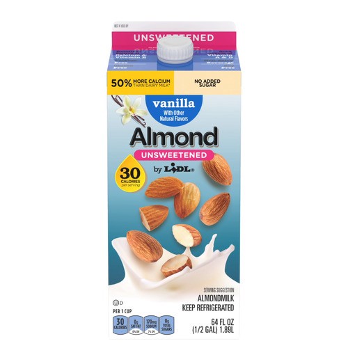 slide 1 of 1, unsweetened almondmilk, vanilla, 64 fl oz