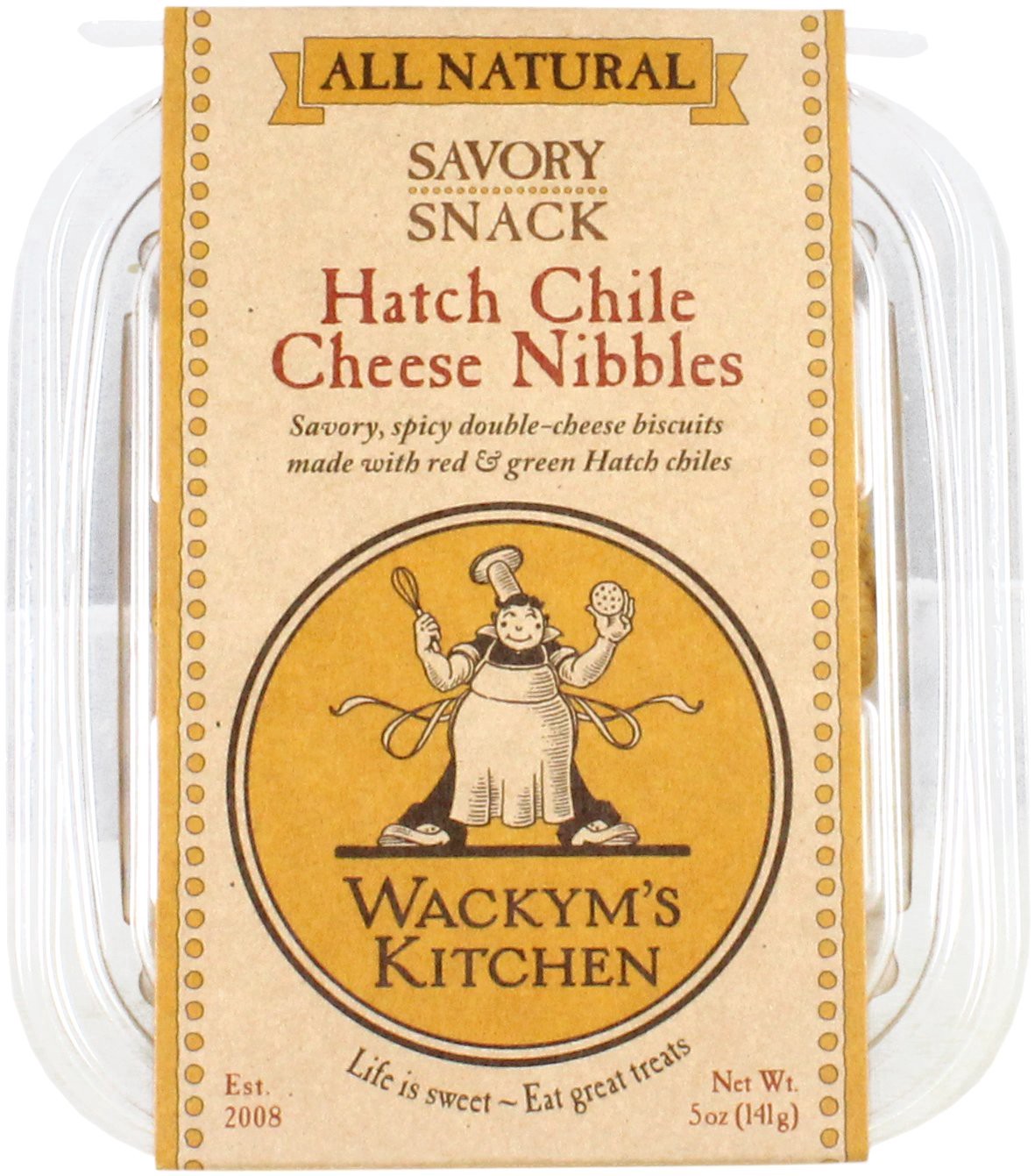 slide 1 of 1, Wackym's Kitchen Hatch Chile Cheese Nibbles, 5 oz