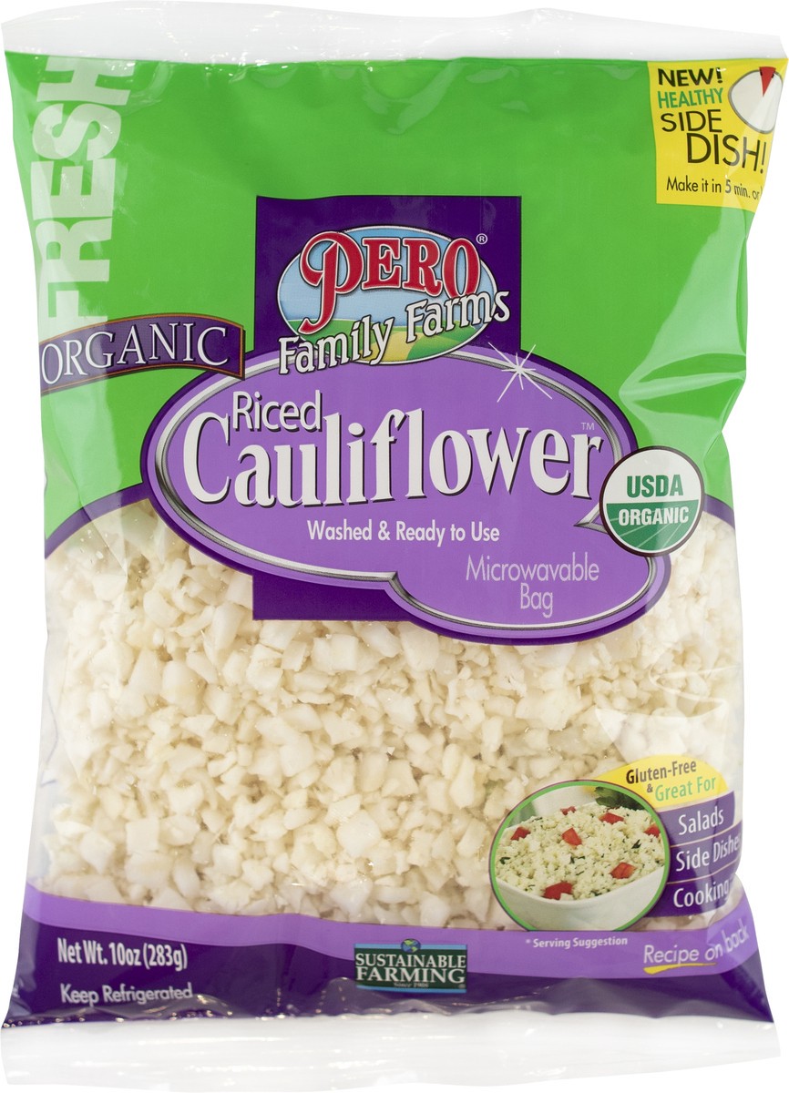 slide 5 of 6, Pero Family Farms Organic Riced Cauliflower 10 oz, 10 oz