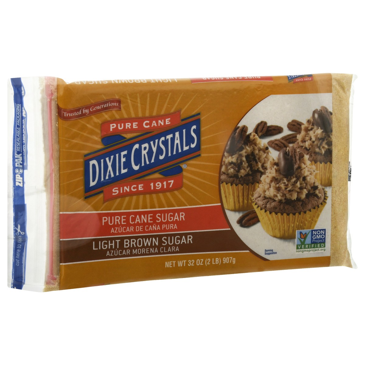 slide 3 of 12, Dixie Crystals Light Brown Pure Cane Sugar 32 oz, 32 oz