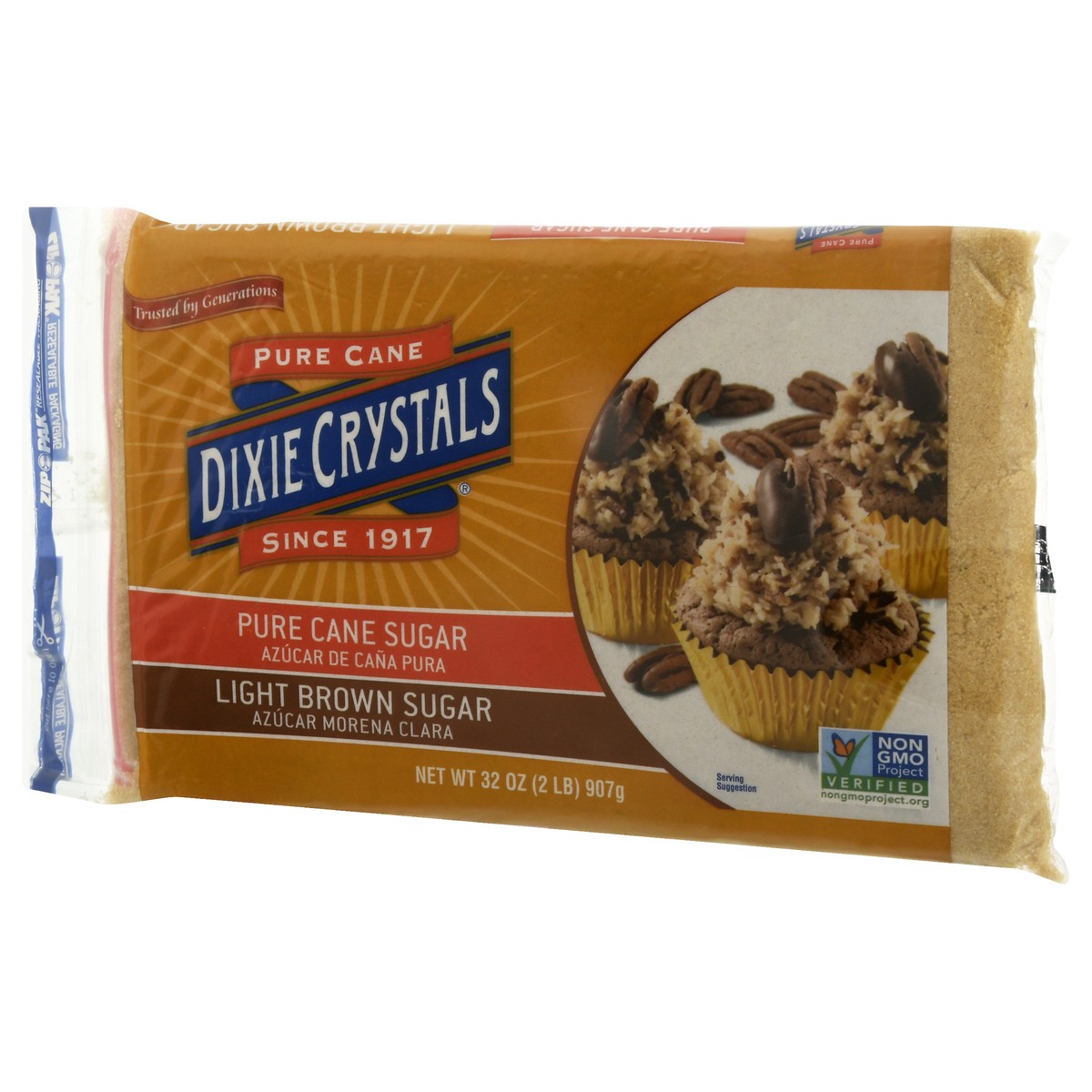 slide 6 of 12, Dixie Crystals Light Brown Pure Cane Sugar 32 oz, 32 oz