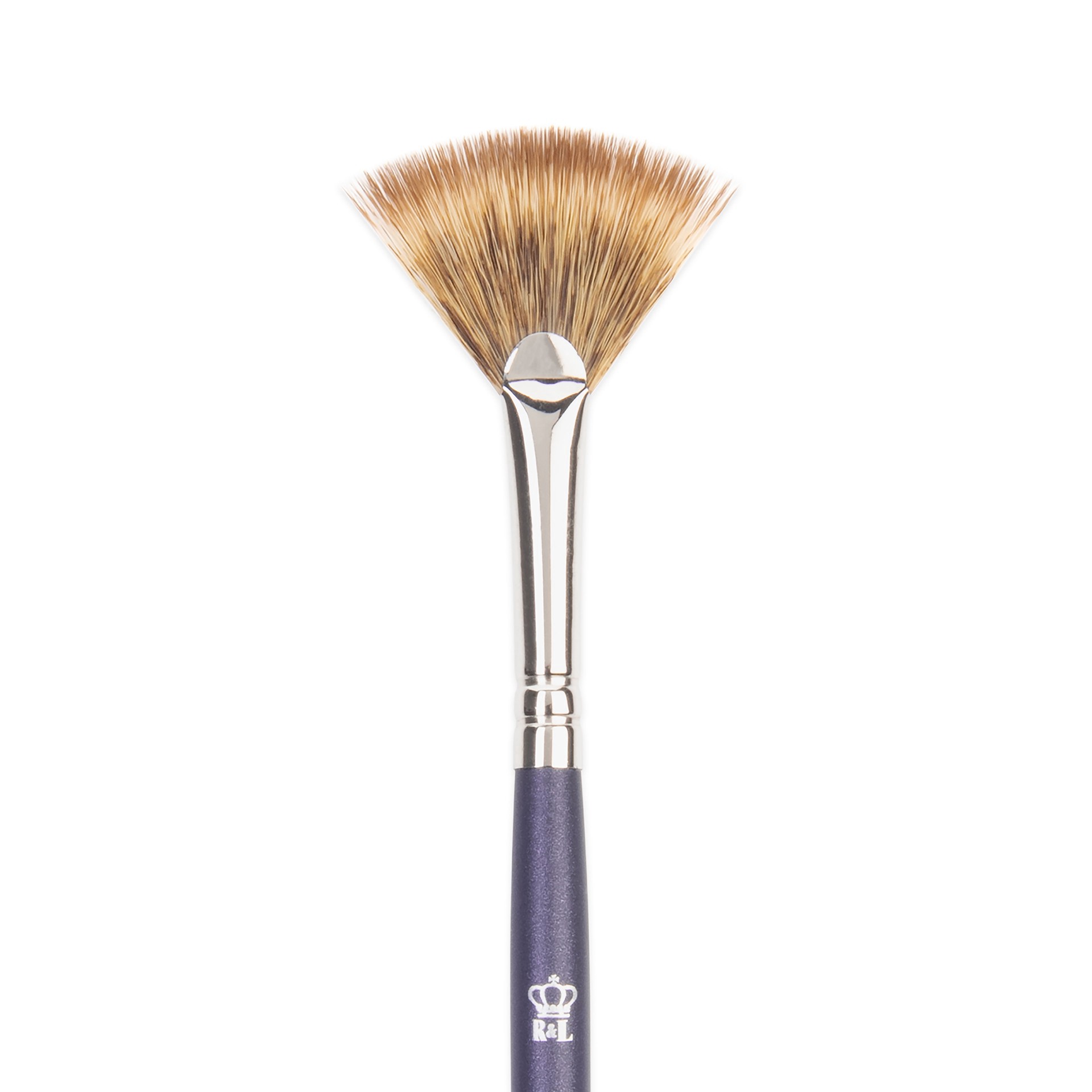 slide 3 of 3, Royal & Langnickel Sovereign Synthetic Long Handle Fan Blender Brush, Size 4, size 4