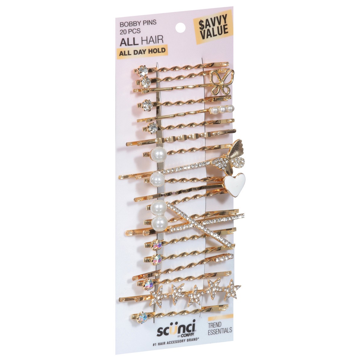 slide 4 of 9, scünci Savvy Value Bobby Pins 20 ea, 20 ct