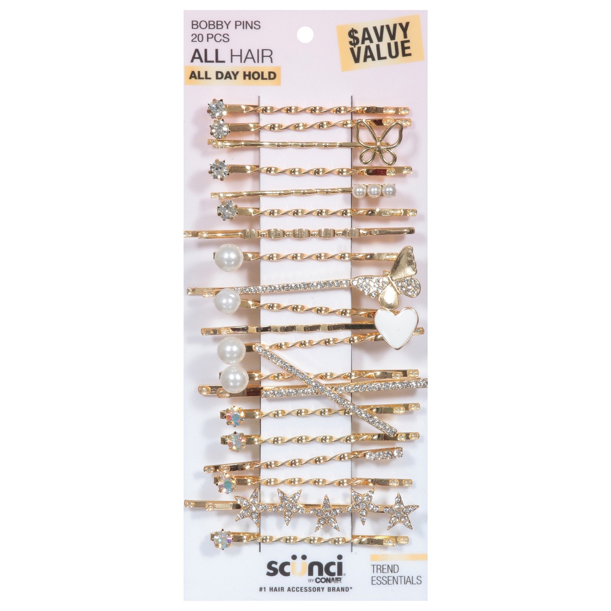 slide 1 of 9, scünci Savvy Value Bobby Pins 20 ea, 20 ct