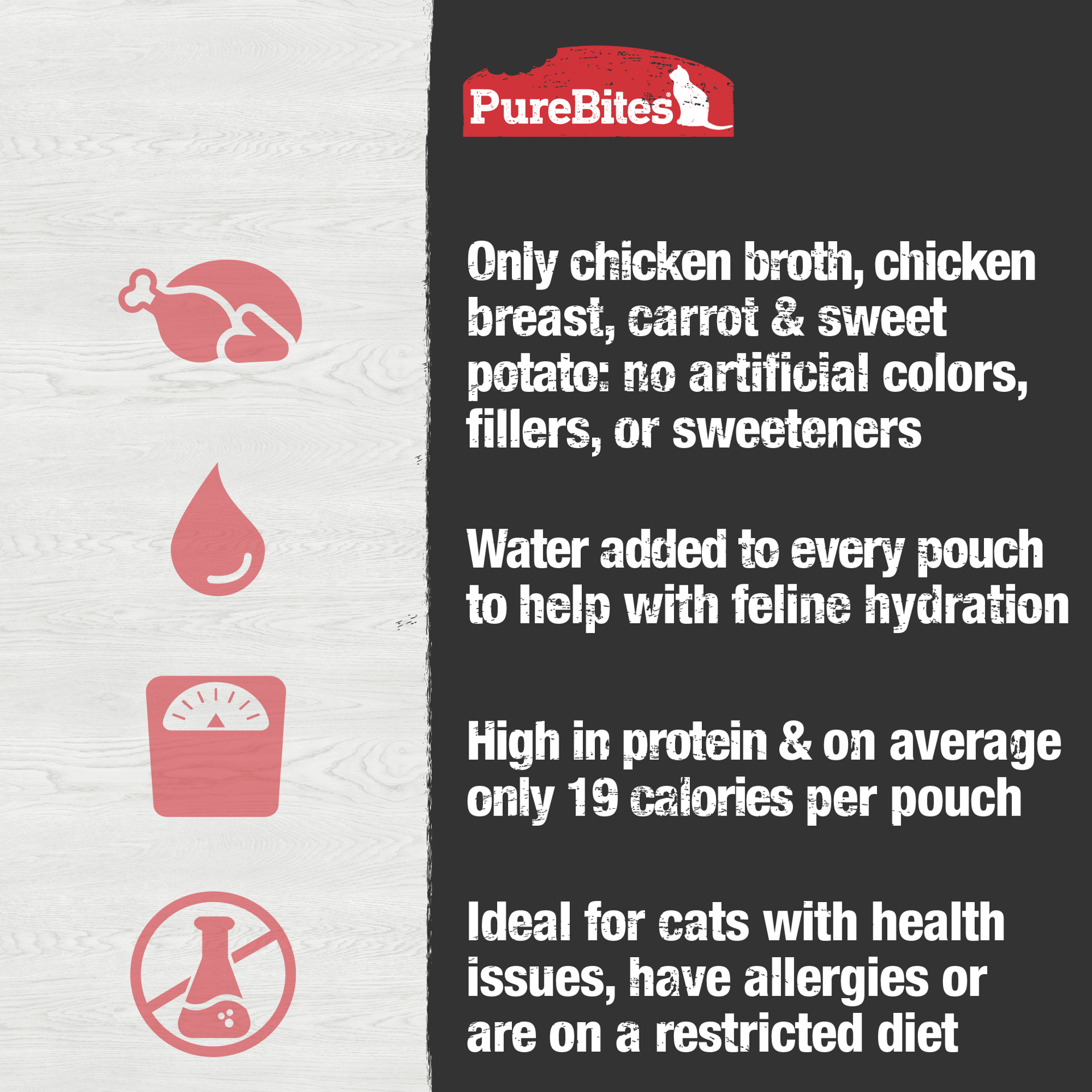 slide 4 of 5, PureBites Chicken & Vegetables Broth Wet Treat Pouch, 1.76 oz